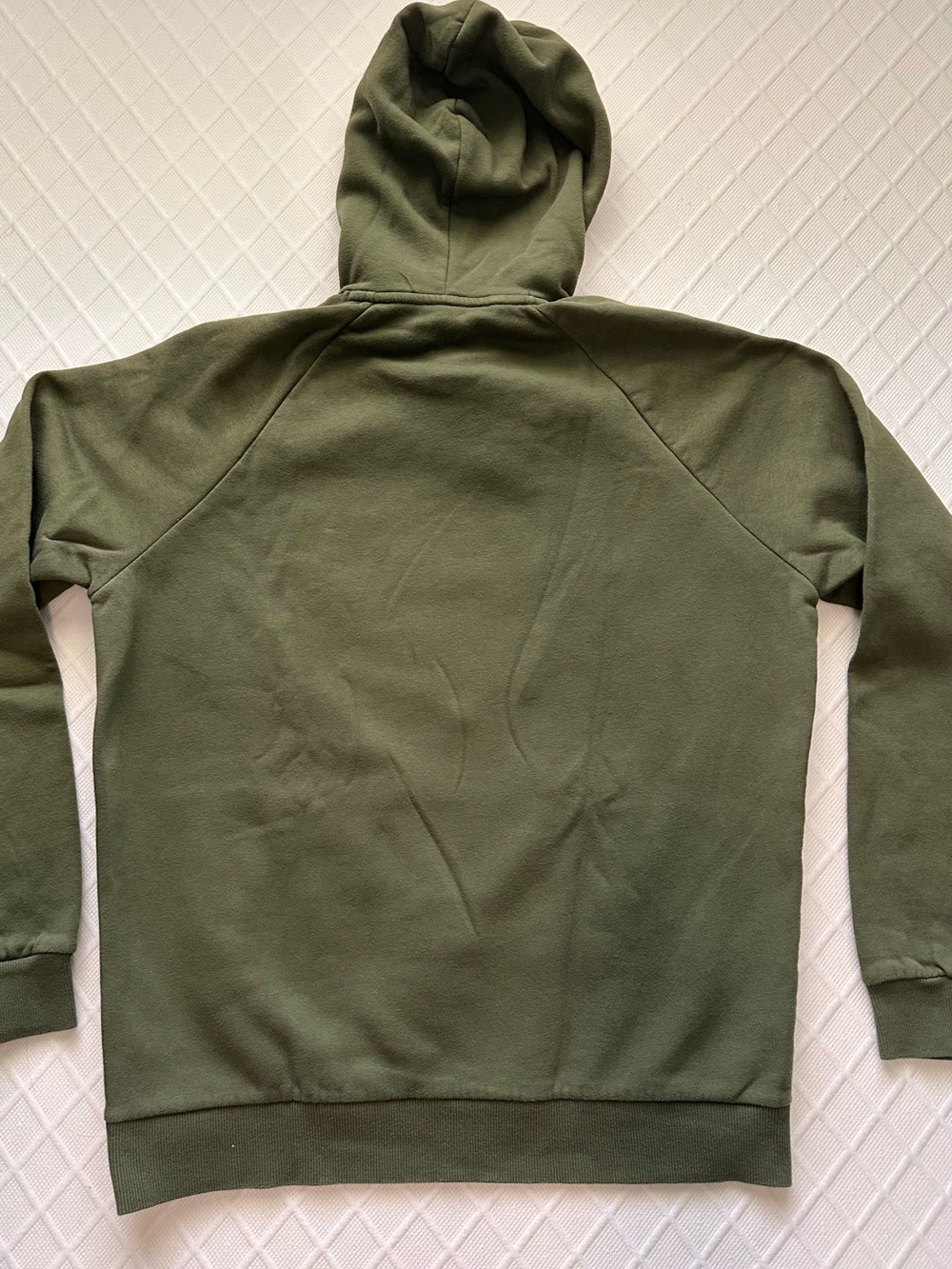 Under Armour Olive Green Pullover Hoodie with Blue Logo Accent - Picture 4 of 4